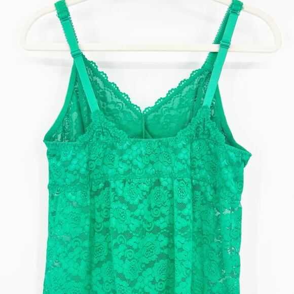 Torrid Womens Y2K Coquette V-Neck Floral‎ Lace Camisole Cami Top Size 2X Green - Picture 6 of 7